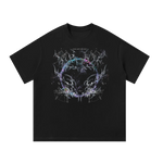 Love Left Me Holy Black Tee  Oversized Unisex