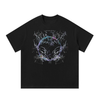 Love Left Me Holy Black Tee  Oversized Unisex