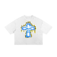 Holy Cross Airbrush Classic Boxy Frayed Tee