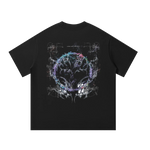 Love Left Me Holy Black Tee  Oversized Unisex