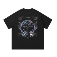 Love Left Me Holy Black Tee  Oversized Unisex
