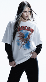 HEAVEN'S ERROR ★ Layered Contrast Sleeve Cotton T-Shirt