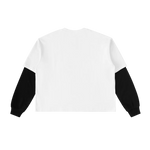 HEAVEN'S ERROR ★ Layered Contrast Sleeve Cotton T-Shirt