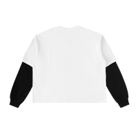 HEAVEN'S ERROR ★ Layered Contrast Sleeve Cotton T-Shirt
